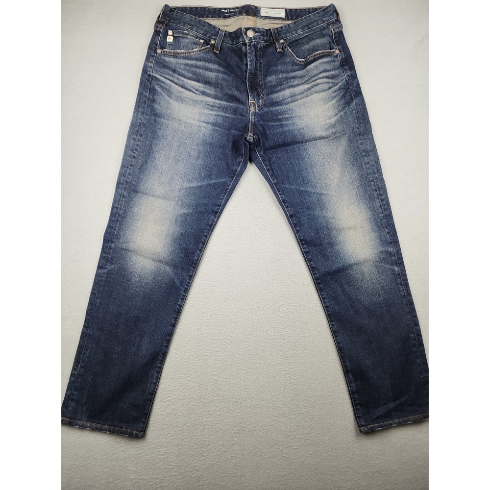 AG Tellis Modern Slim Jeans Mens 35x32 (34x29 Med Wash Blue Stretch Denim Pants